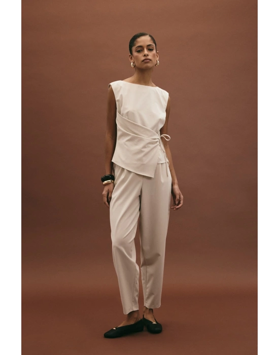 Lena Havuç Pantolon - Taş