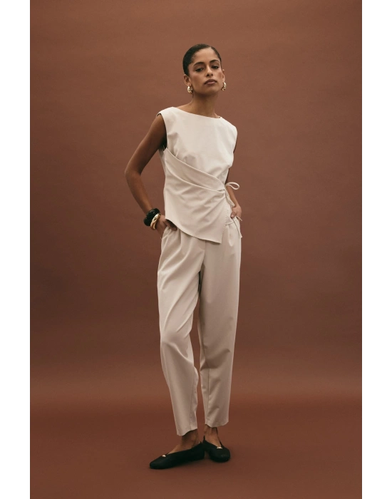 Lena Havuç Pantolon - Taş