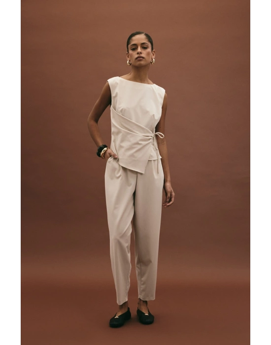 Lena Havuç Pantolon - Taş