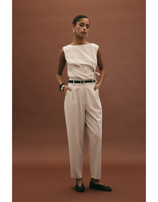 Lena Havuç Pantolon - Taş