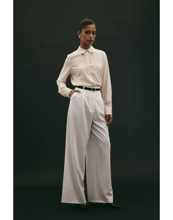 Lena Palazzo Pantolon - Ekru