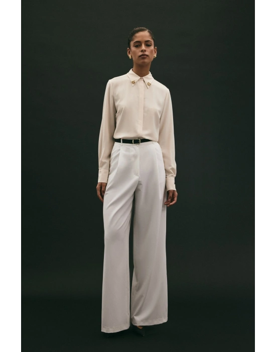 Lena Palazzo Pantolon - Ekru