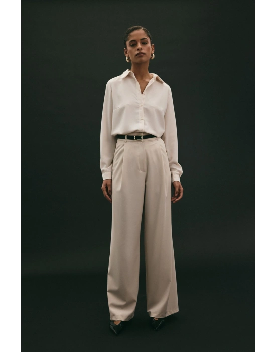 Lena Palazzo Pantolon - Taş