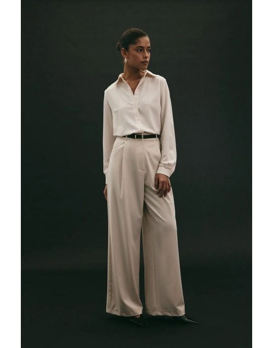 Lena Palazzo Pantolon - Taş