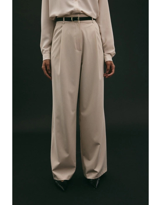 Lena Palazzo Pantolon - Taş