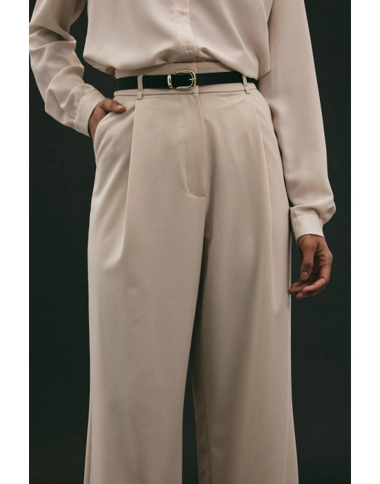 Lena Palazzo Pantolon - Taş