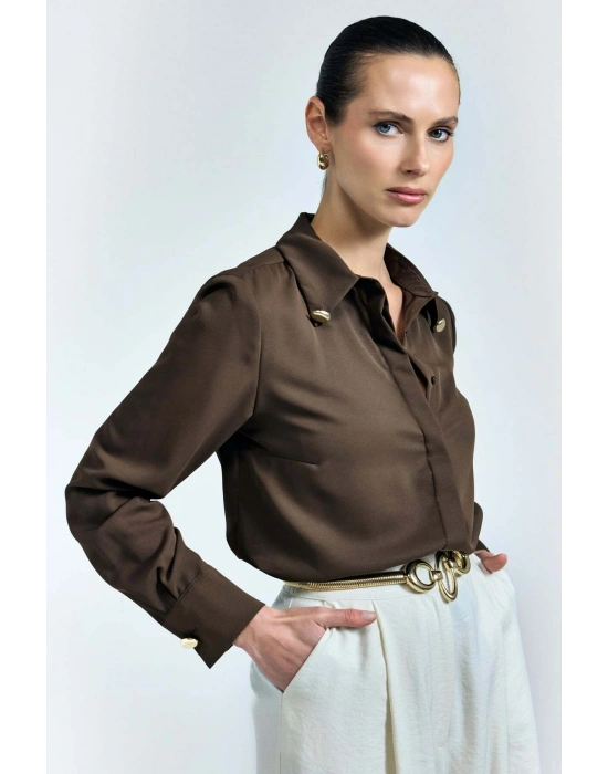 Lucy Gömlek - Kahve