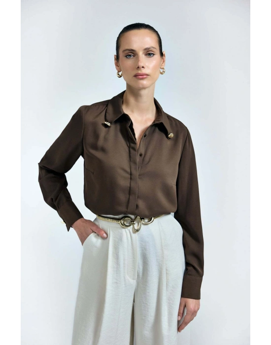 Lucy Gömlek - Kahve