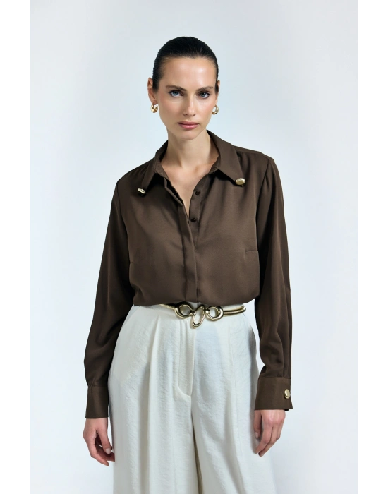 Lucy Gömlek - Kahve