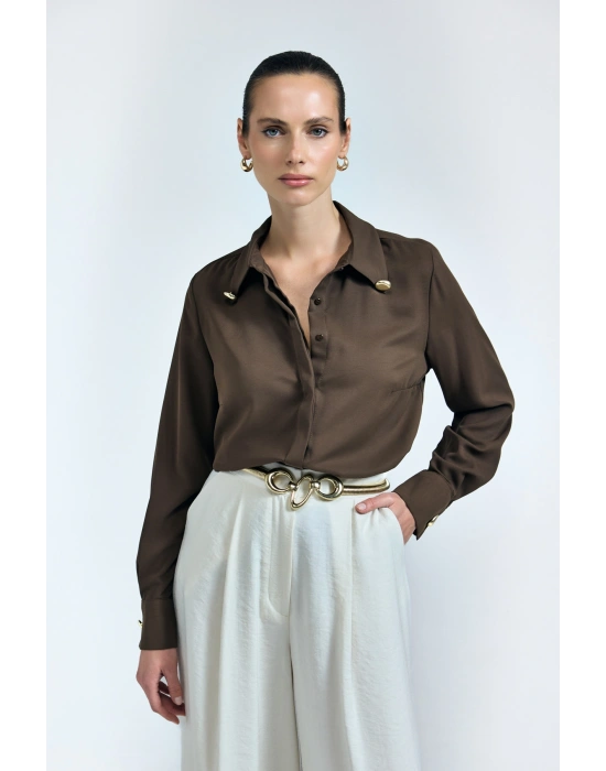 Lucy Gömlek - Kahve