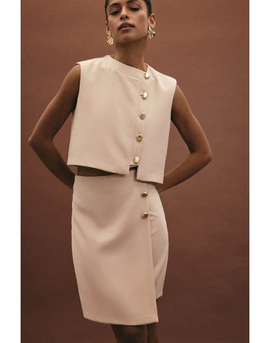 Lucy Mini Etek - Bej