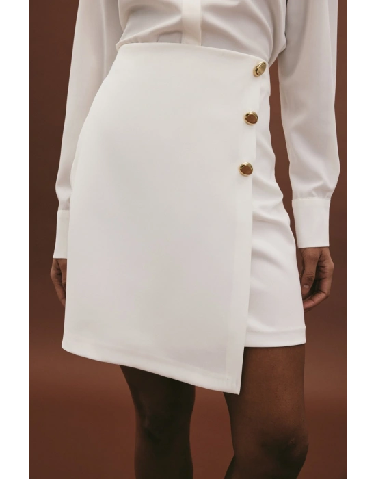 Lucy Mini Etek - Ekru