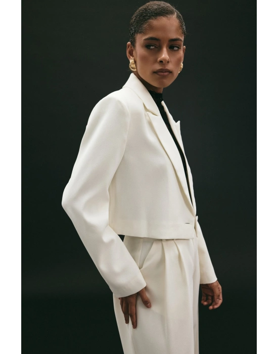 Luna Kısa Ceket - Ekru