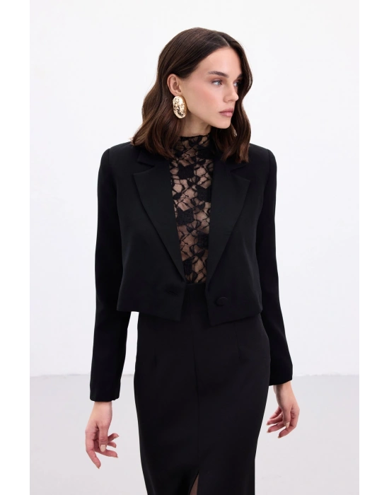 Luna Kısa Ceket - Siyah