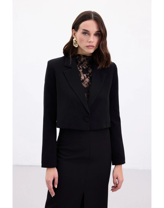 Luna Kısa Ceket - Siyah