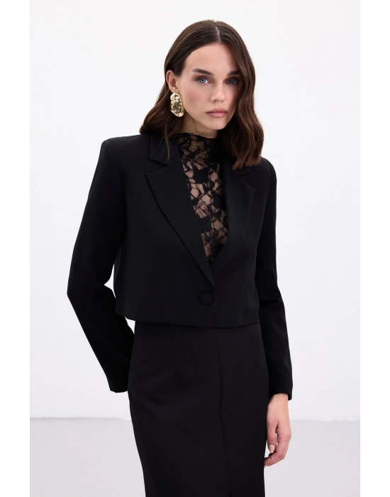 Luna Kısa Ceket - Siyah