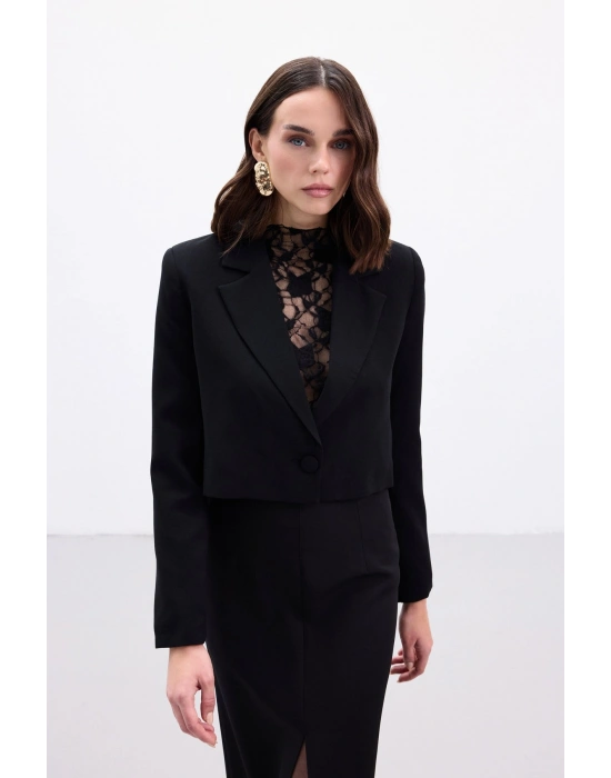 Luna Kısa Ceket - Siyah