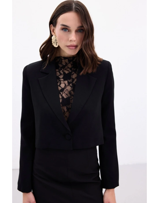 Luna Kısa Ceket - Siyah