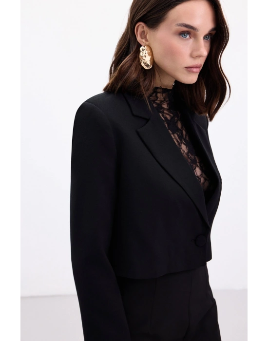 Luna Kısa Ceket - Siyah