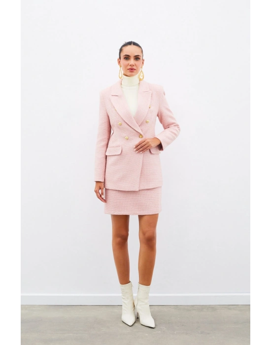 Mini Boy Tüvit Etek - Pembe