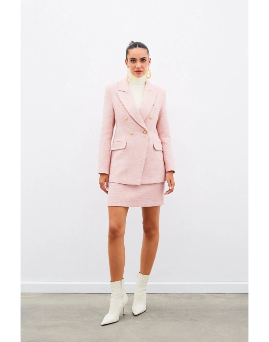 Mini Boy Tüvit Etek - Pembe