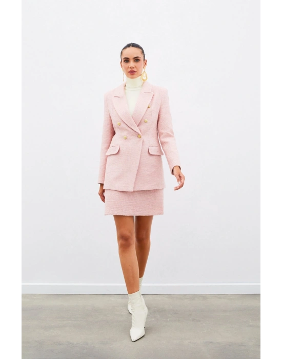 Mini Boy Tüvit Etek - Pembe