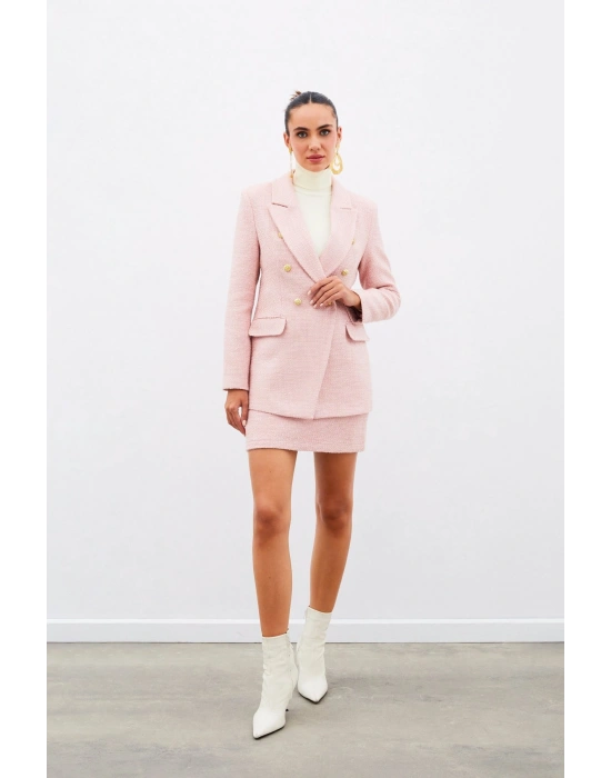 Mini Boy Tüvit Etek - Pembe