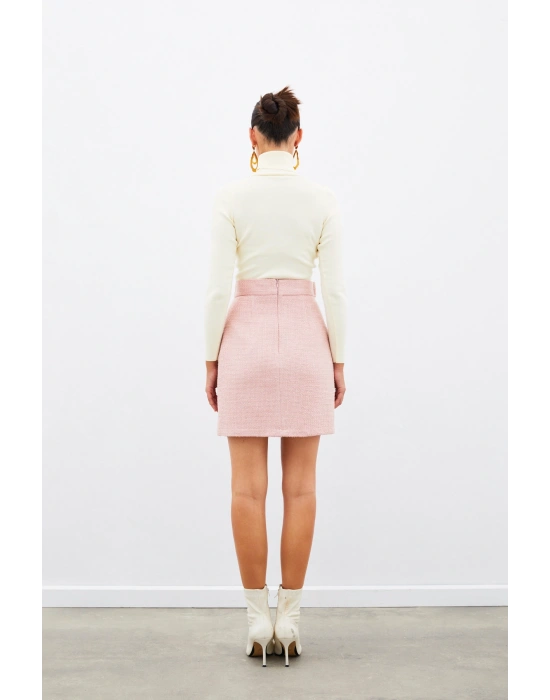 Mini Boy Tüvit Etek - Pembe