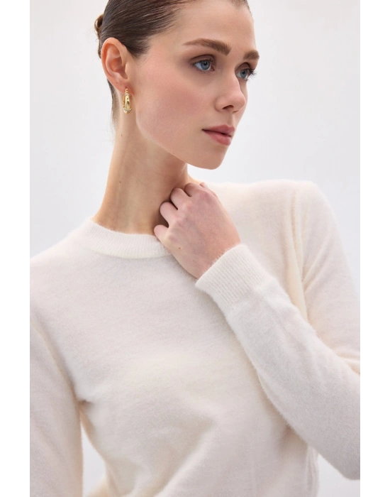 Sakallı Kol Triko - Ekru