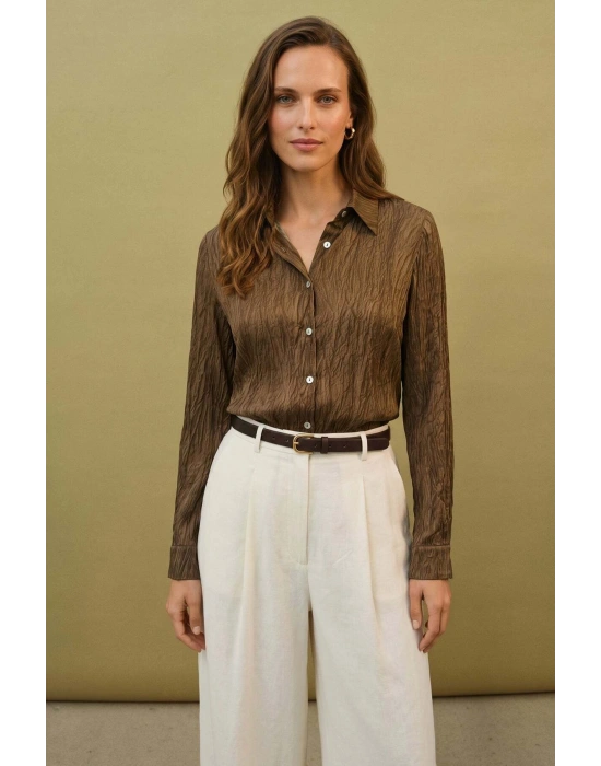 Salaş Gömlek - Kahve