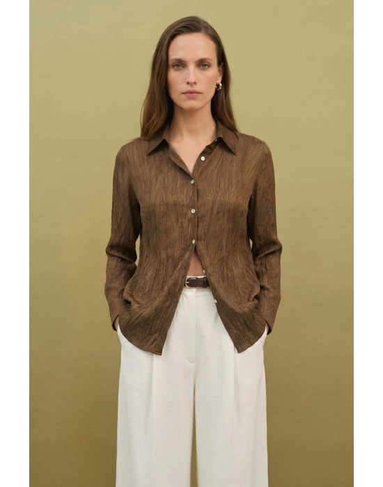 Salaş Gömlek - Kahve