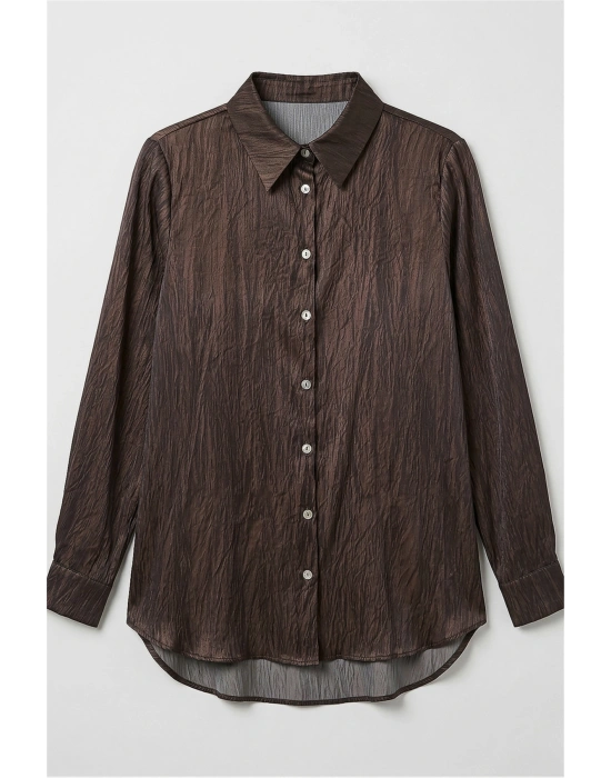 Salaş Gömlek - Koyu Kahve