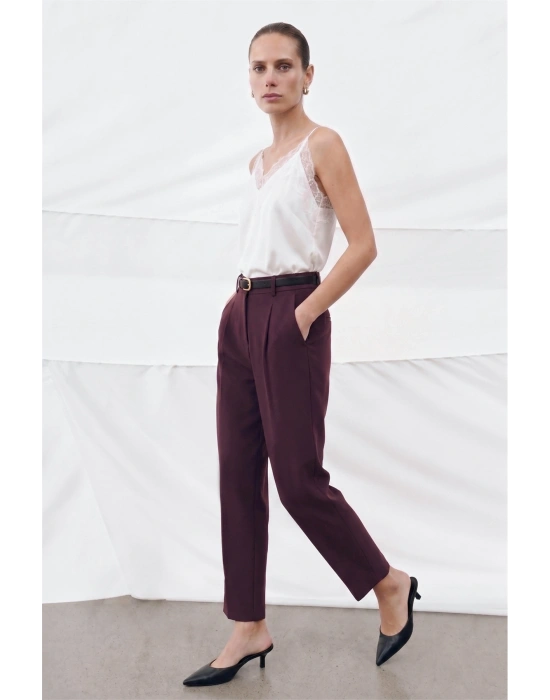 Talia Havuç Pantolon - Mürdüm