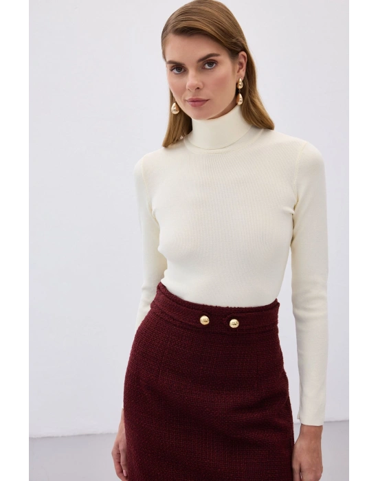 Tam Balıkçı Triko - Ekru