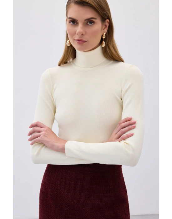 Tam Balıkçı Triko - Ekru