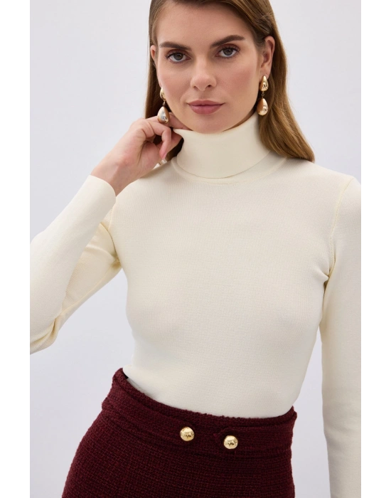 Tam Balıkçı Triko - Ekru