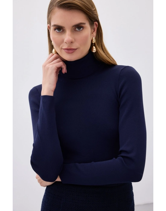 Tam Balıkçı Triko - Lacivert