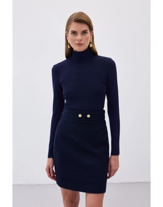 Tam Balıkçı Triko - Lacivert