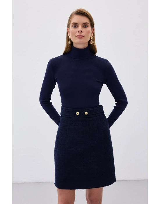 Tam Balıkçı Triko - Lacivert