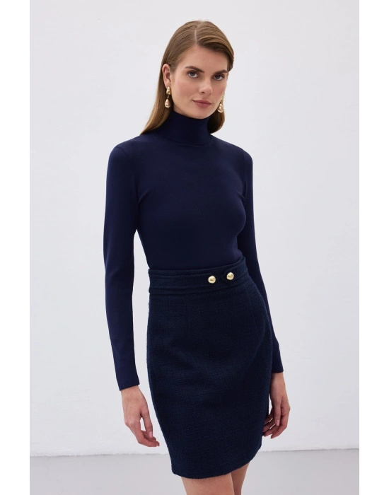 Tam Balıkçı Triko - Lacivert