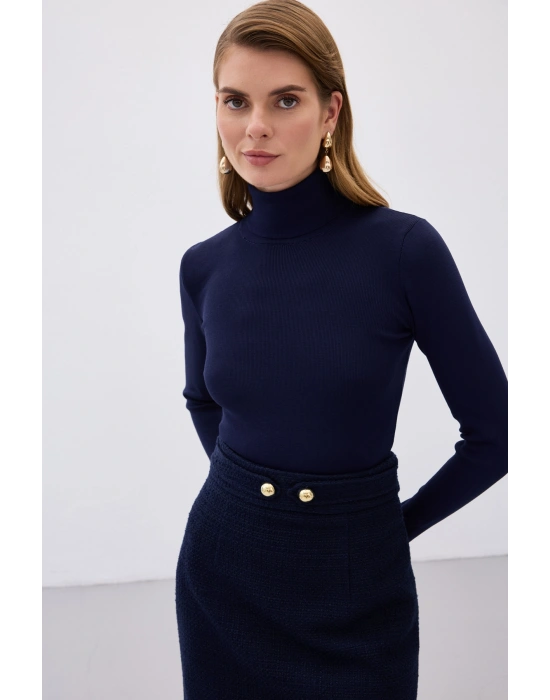 Tam Balıkçı Triko - Lacivert