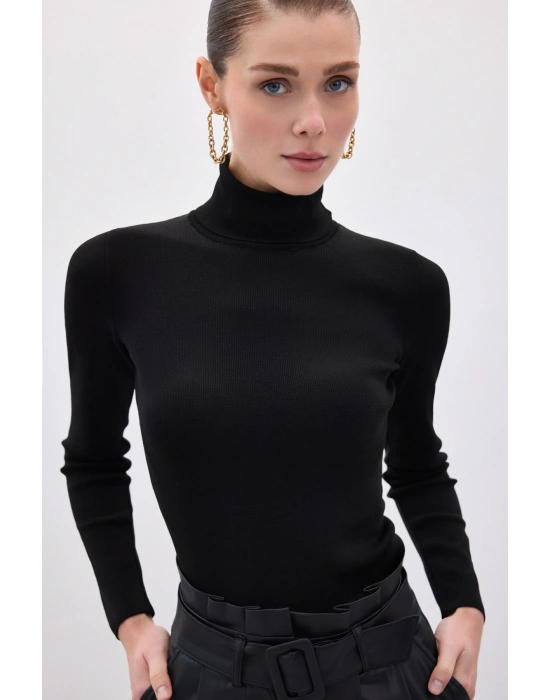 Tam Balıkçı Triko - Siyah