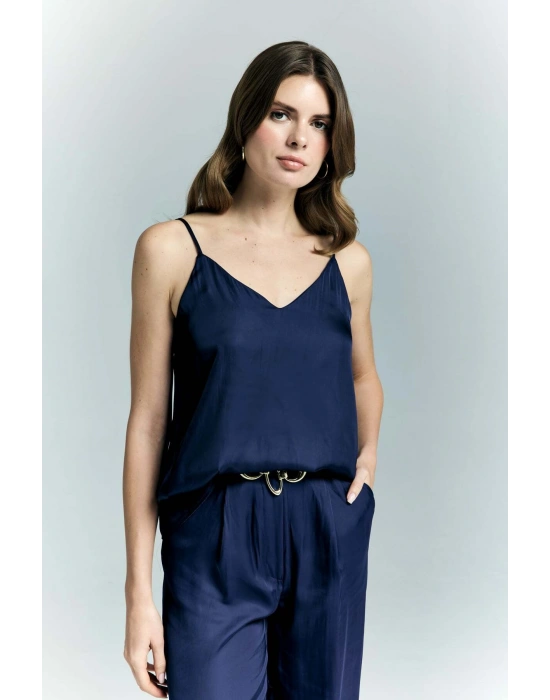 Tosca Askılı Bluz - Lacivert