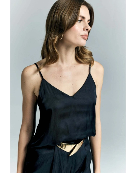 Tosca Askılı Bluz - Siyah