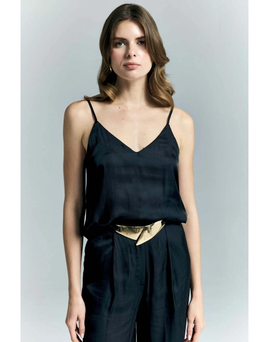 Tosca Askılı Bluz - Siyah