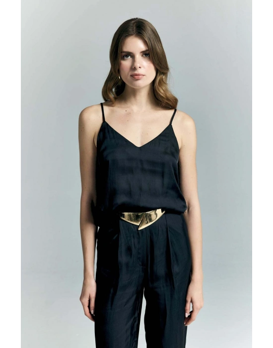 Tosca Askılı Bluz - Siyah