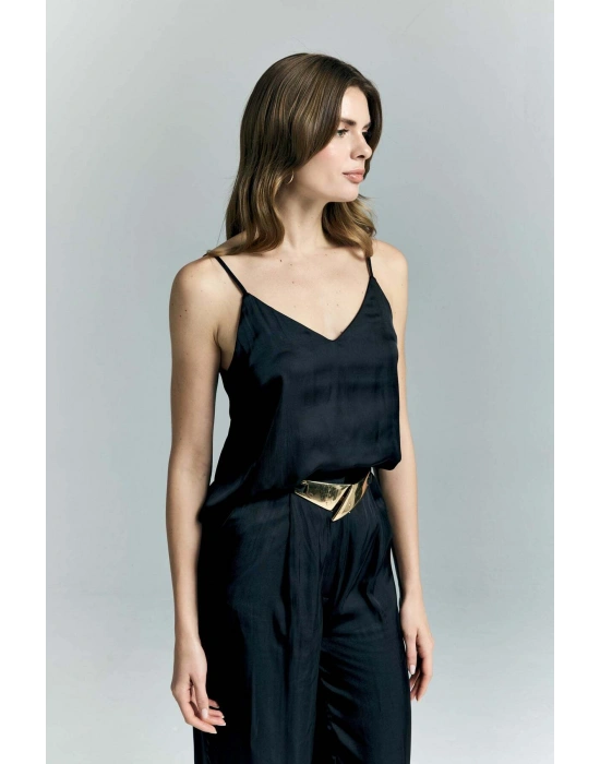 Tosca Askılı Bluz - Siyah