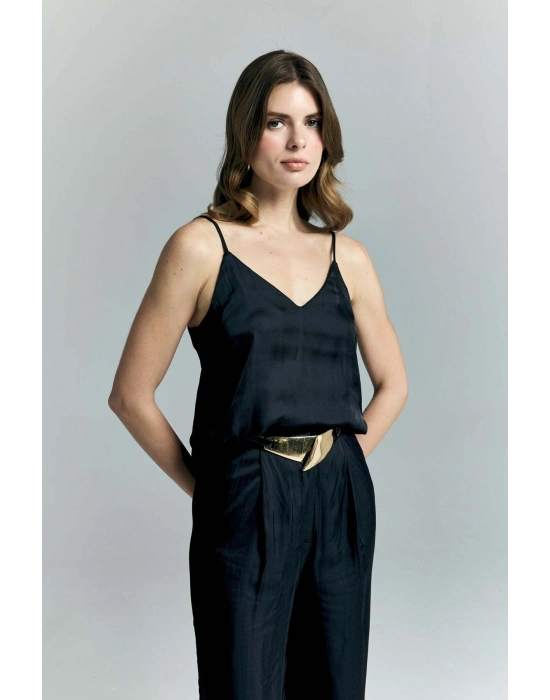 Tosca Askılı Bluz - Siyah