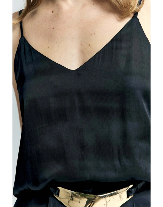 Tosca Askılı Bluz - Siyah