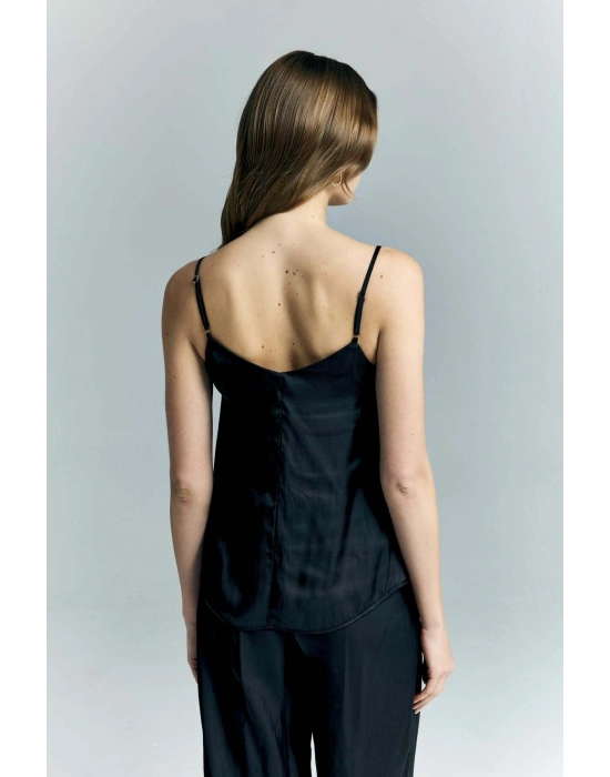 Tosca Askılı Bluz - Siyah